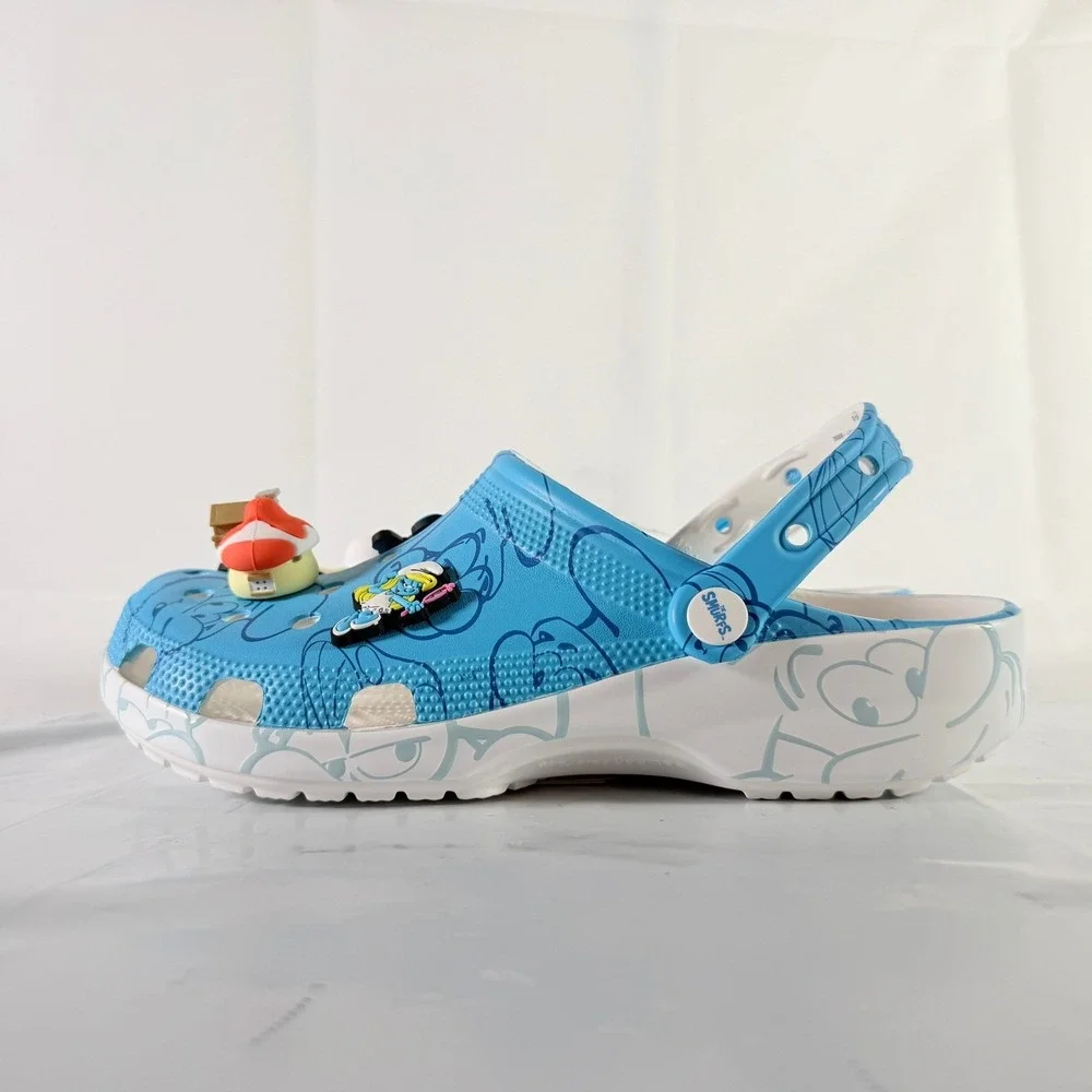 Crocs Smurfs‎ Classic Clog Blue Multi Mens 9 Womens 11 210820-90H New